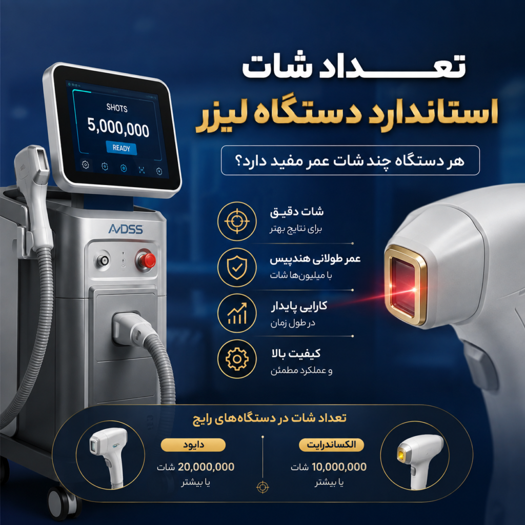 تعداد شات استاندارد دستگاه لیزر