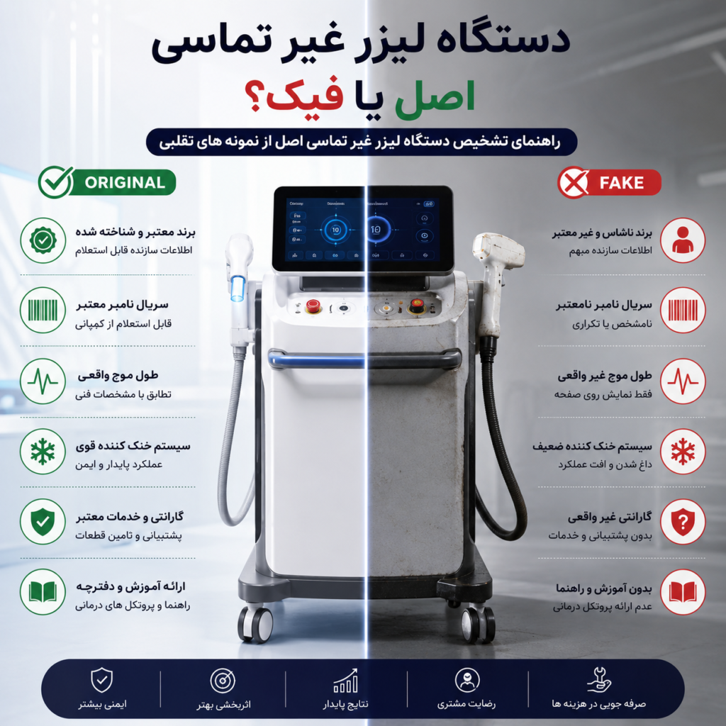 دستگاه لیزر غیر تماسی اصل یا فیک